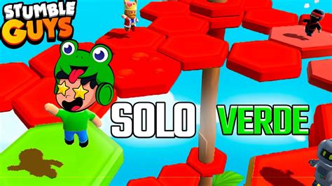 SOLO PUEDO TOCAR El COLOR VERDE En STUMBLE GUYS 0 44 SIMBA JUEGA