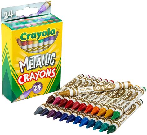 Crayola Metallic Crayons Pack Of 24 52 8815 Office Mart