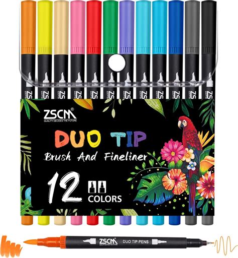 Amazon Caliart 72 Double Tip Brush Pens Art Markers 24 Color