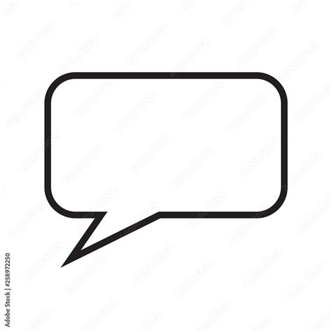 speech bubble message icon on white, stock vector Stock Vector | Adobe Stock