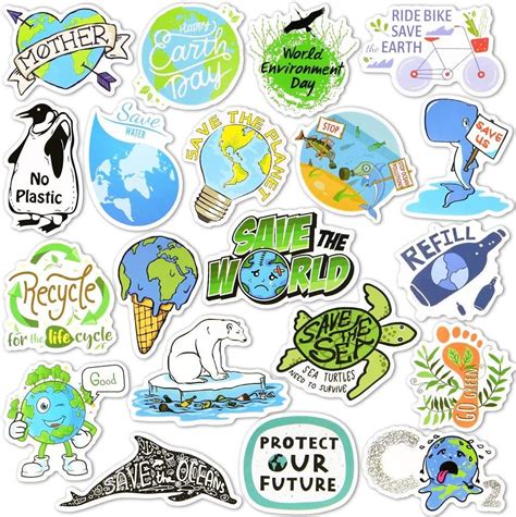 Environment Stickers Vinyl Stickers Water Resistant Stickers Etsy