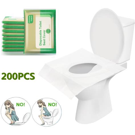 200pcs Toilet Seat Covers Paper Disposable Flushable Paper Toilet Seat Covers For Adults Travel