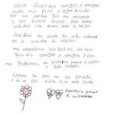 Cartas para Franklin niño apadrinado con Plan on Pinterest