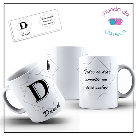 Caneca Personalizada Masculina Inicial Nome Sua Frase Temos