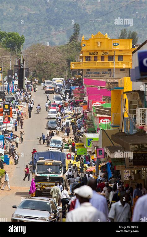 Mbale, Uganda - February 11, 2011: Crowded market street in eastern ...