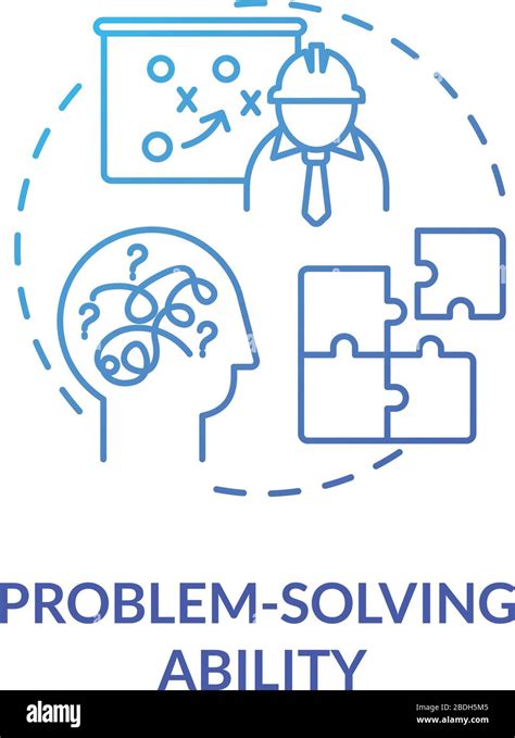 Problem Solving Ability Blue Concept Icon Analytical Mind Creative