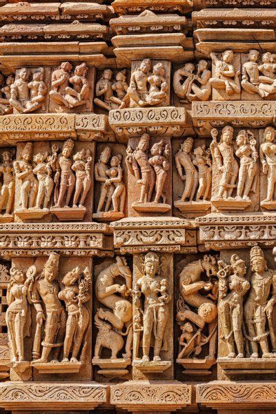 Sculptures On Khajuraho Temples Stock Image Nel