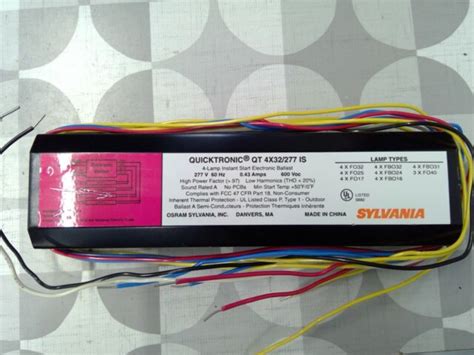 12 Sylvania Quicktronic Qt 4x32 277 Is Ballast 277v For 4 Fo32 Lamps For Sale Online Ebay