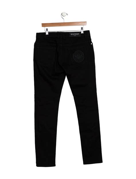 Balmain Skinny Jeans Black 975 Rise Jeans Clothing Bam82086