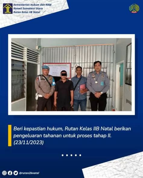 Beri Kepastian Hukum Rutan Kelas Iib Natal Kanwil Kemenkumham Sumut