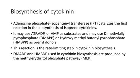 Cytokinin Biosynthesis Pptx