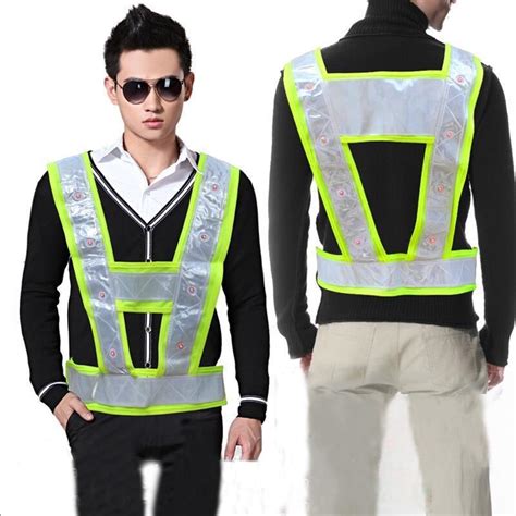 Led Reflective Vest Led Light Reflective Vest I Shaped And Ecvv Mar Ecvv Ma