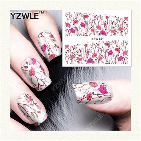 Yzwle 1 Sheet Diy Designer Water Transfer Nails Art Sticker Nail