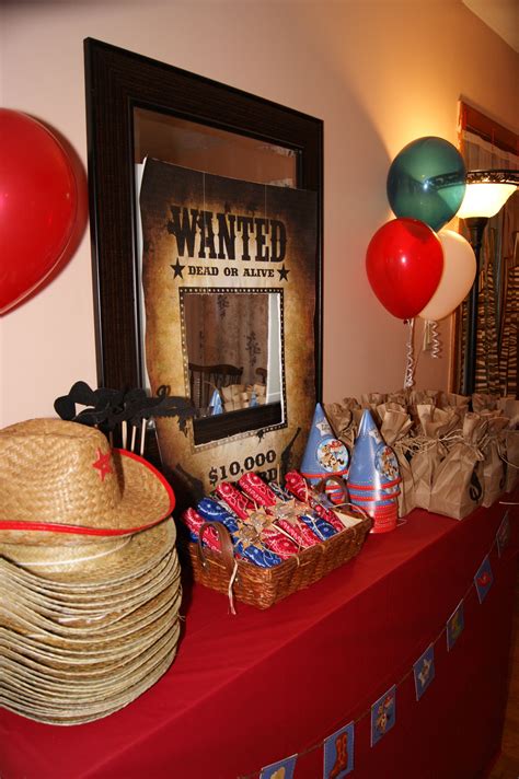 Cowboy Themed Birthday Party I Blew Up A Wanted Poster And Glued It