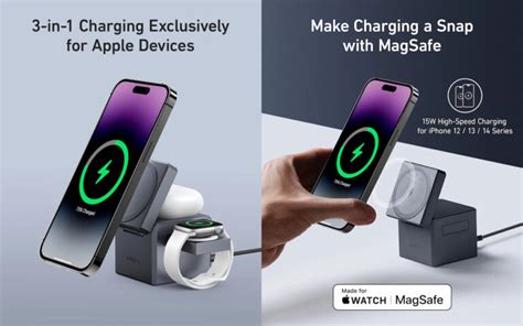 Anker、made For Magsafe認証を取得しiphoneの最大15wワイヤレス充電が可能で、持ち運び時にはキューブ型に収納できる