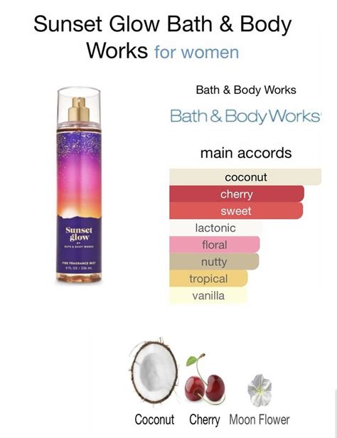 Sunset Glow Bath Body Works For Women Bath And Body Works Main Accords