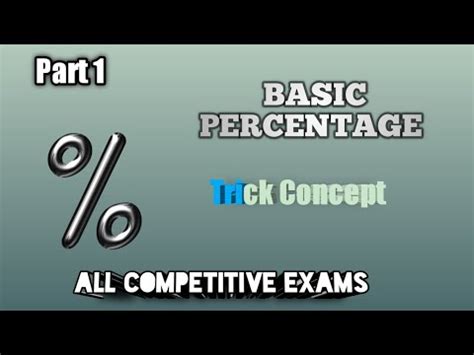 Percentage Percentage Trick Basic Percentage Percentage Math