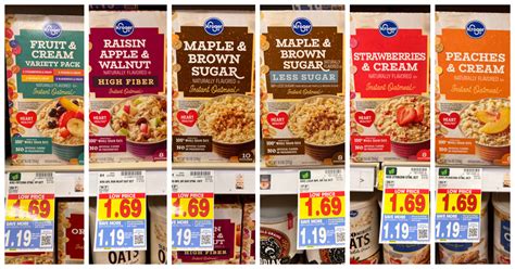 Kroger Instant Oatmeal Only 119 Kroger Krazy