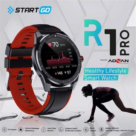 Jual Advan Startgo Smartwatch R Pro Inci Garansi Resmi Black