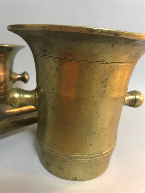 Vintage Brass Mortar And Pestle Two Sizes African Brass Heavy Etsy