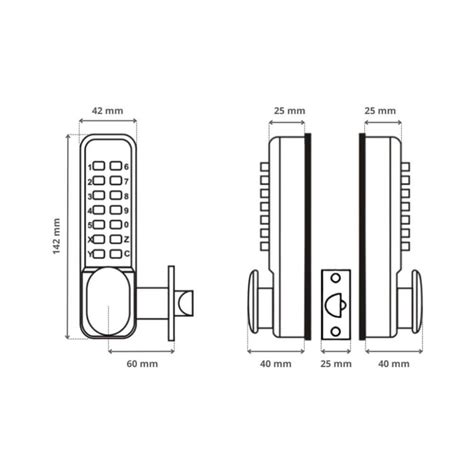 Serrure à code double contrôle d accès BTDUAL BT Security