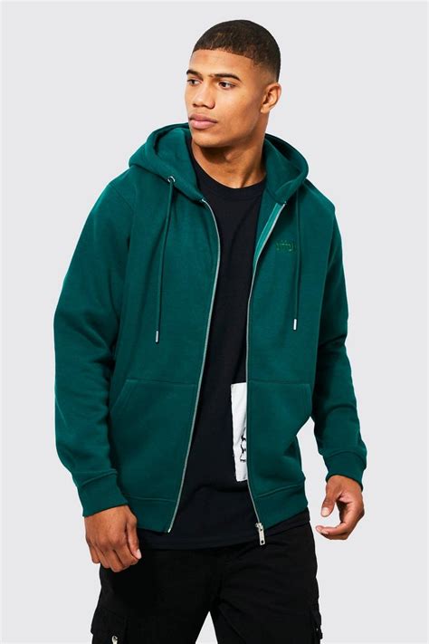 Mens Offcl Zip Through Hoodie Boohoo Uk