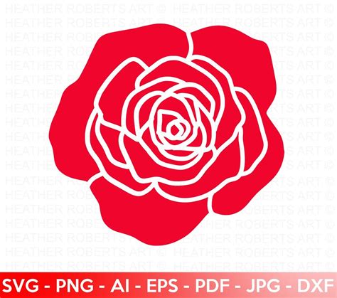 Rose Flower SVG, Floral Decoration SVG, Rose Svg, Flowers SVG, Flower ...