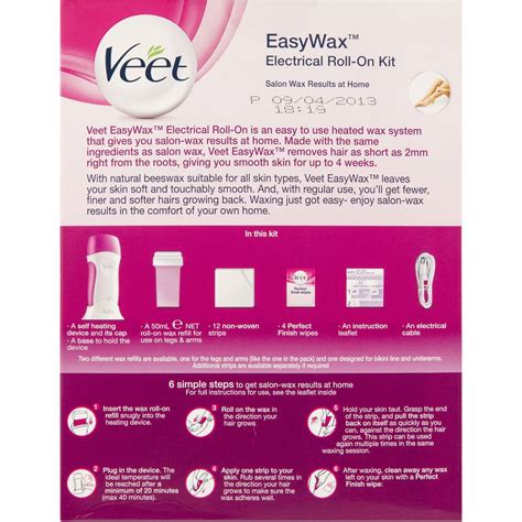 Veet Easy Hair Removal Wax Electrical Roll On Kit Ml Woolworths