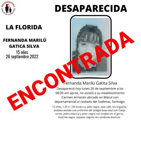 Personas Extraviadas Leyextraviados On Twitter Encontrada