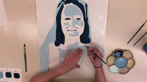 Painting Monochromatic Self Portrait Youtube