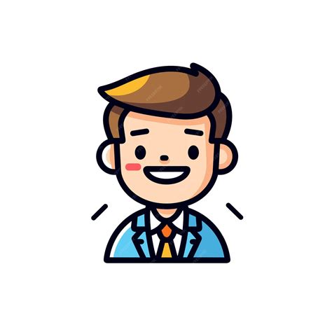 Premium Vector Young Business Man Cartoon Mascot Character Cartoon Icon Concept