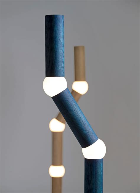 Lightbone Blue Oak Floor Lamp By Oblure Design F Rg Blanche