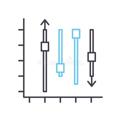 Box Plot Line Icon Outline Symbol Vector Illustration Concept Sign Stock Vector