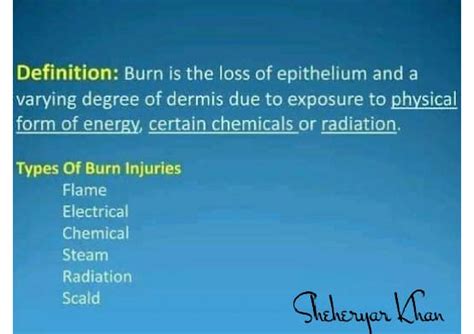 SOLUTION Burns Definition Types Of Burn Injuries First Degree Burn