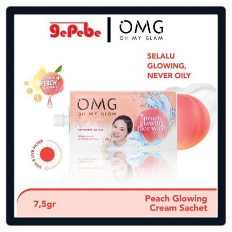 Jual Omg Oh My Glow Peach Glowing Cream 75gr Sachet Shopee Indonesia