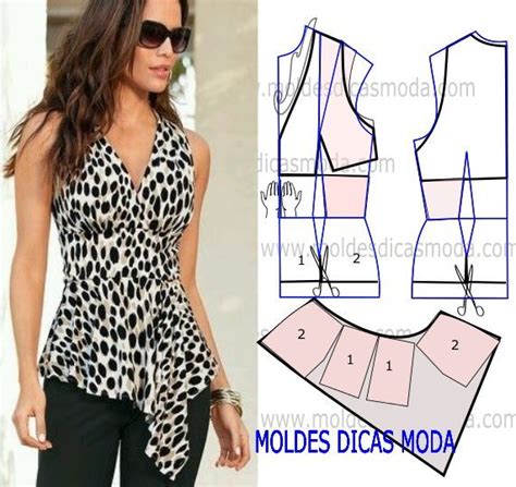 Blusa Com Bolas 89 Moldes Dicas Moda Costura Fashion Padrões De