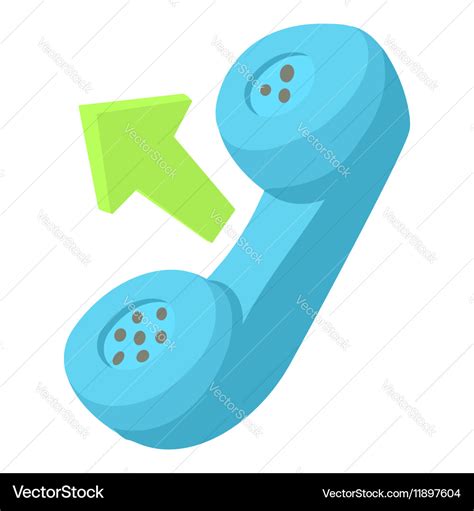 Handset Outgoing Call Icon Cartoon Style Vector Image