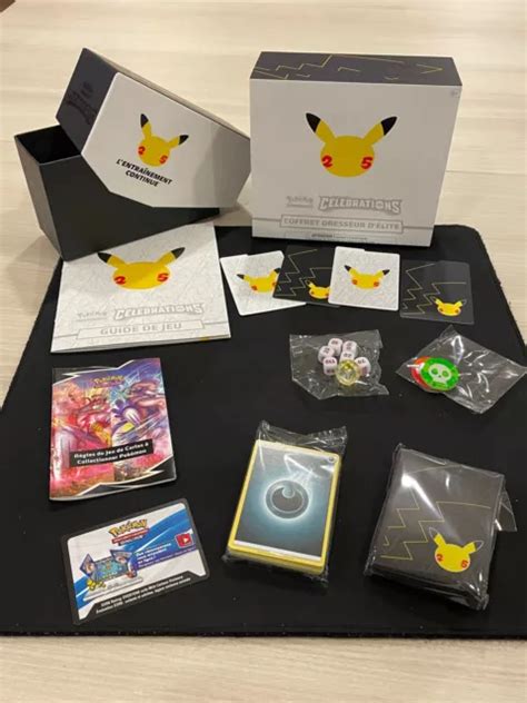 BOITE OUVERTE VIDE Pokémon 25 ans Célébrations Coffret Dresseur d Elite