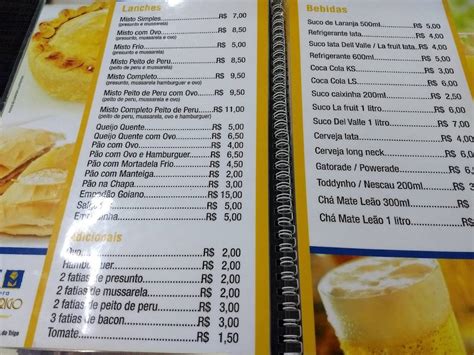 Menu Em Panificadora Sabor Do Trigo Caf Caldas Novas