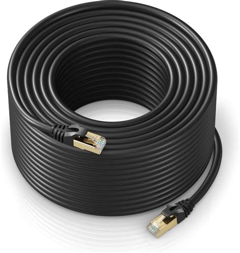 Cat 7 Ethernet Cable 50 Ft High Speed Long Flat Lan Wire