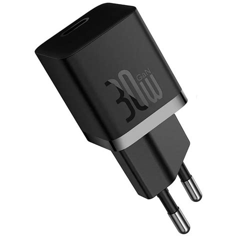 Carregador Baseus GAN5 Fast Charger USB C 30W Preto