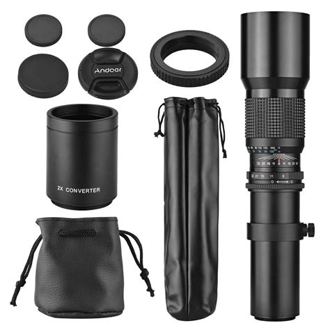 Cheap Andoer 500mm 1000mm F 8 High Power Camera Telephoto Lens Manual