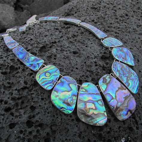 Abalone Paua Shell Necklace Collar Etsy