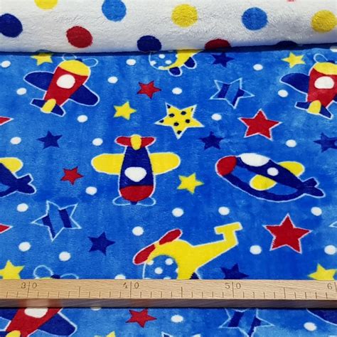 Coral Fleece Double Sided Aircraft Fabric Textil Siles Fabric Store