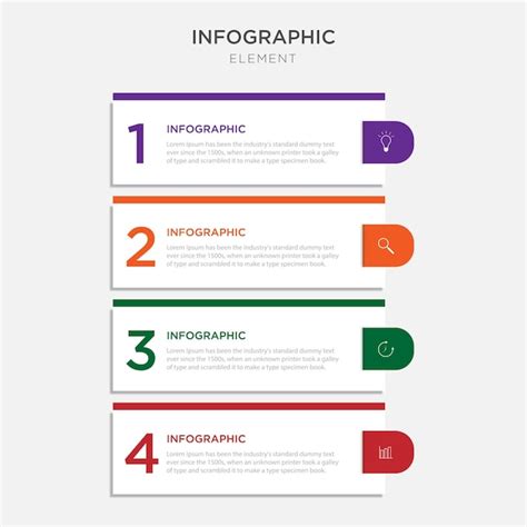 Vektor Infografik Designvorlage Mit 4 Optionen Oder Schritten Premium