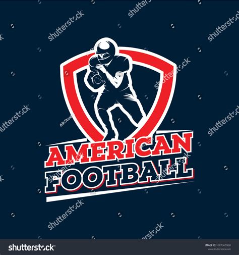 American Football Logo Designs Template Stock Vector (Royalty Free ...