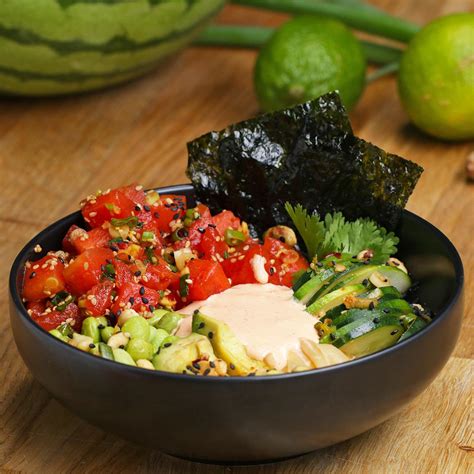 Watermelon "Poke" Bowl Recipe by Maklano