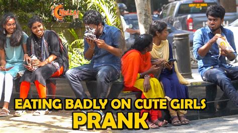 Eating Badly Prank On Cute Girls Reaction Prank Nellai 360 Youtube