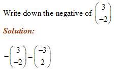 Negative Vectors (solutions, examples, videos)