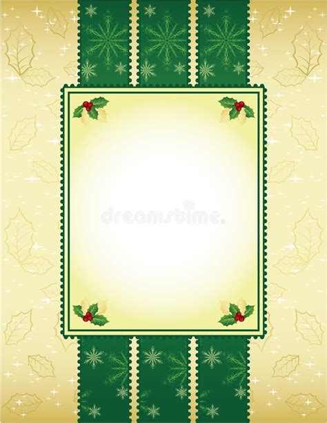 Verde Y Fondo De La Navidad Del Oro Ilustración del Vector